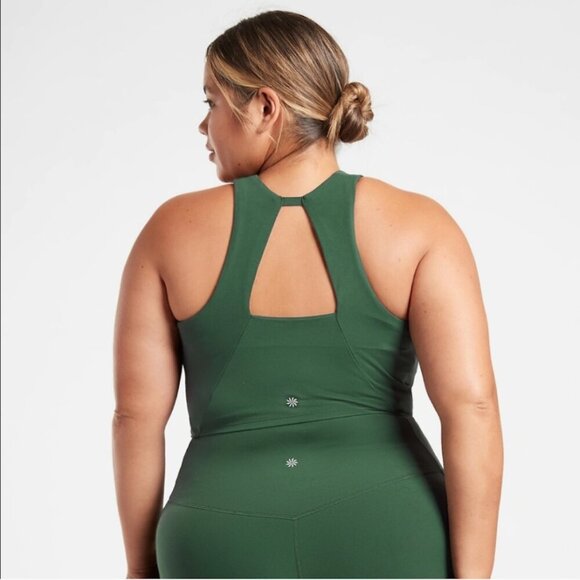 NEW! Athleta | Conscious Crop Serene Bra D-DD In Seaweed Snack/Sequoia - Picture 3 of 15